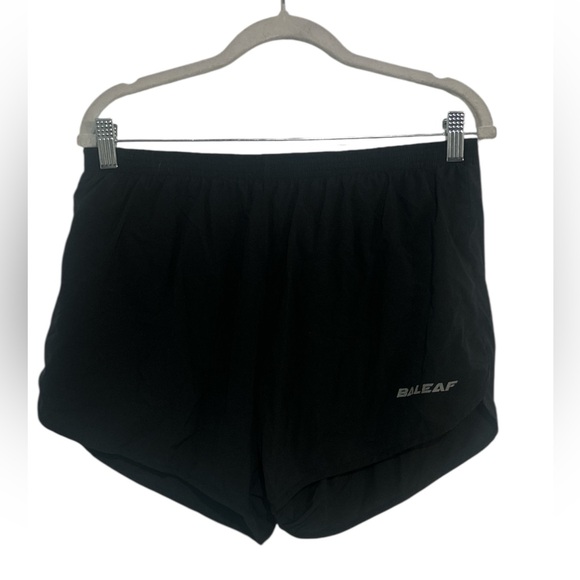 Baleaf Women Running Shorts Size Large Black Polyester Elastane Blend (767) - Picture 1 of 4
